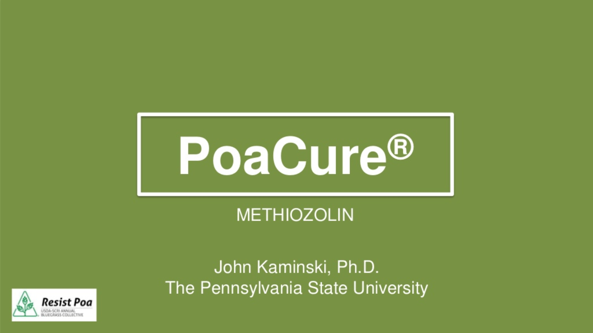 PoaCure Summary at Resist Poa Seminar